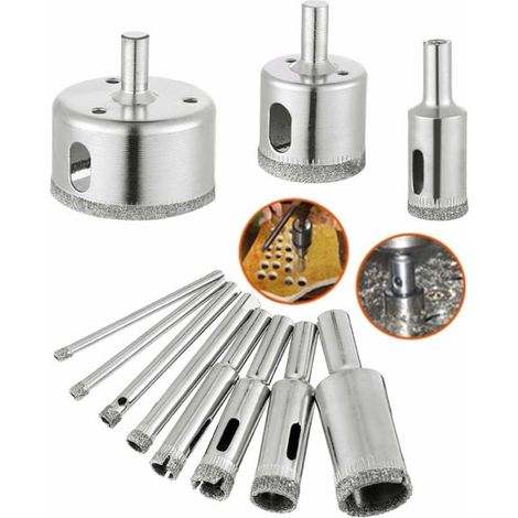 10er-Pack Diamantbohrer-Set für Glasfliesen und Keramik (1/5)