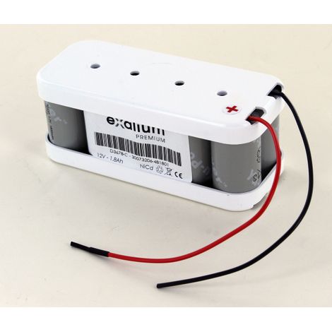 Batterie 12V 1.8Ah NiCd flasque pour Autodriv D3678 Fabricom
