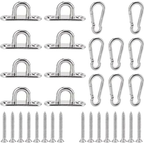 Crochet plafond, inox, argenté, pour bateau, à visser, maison (1/5)