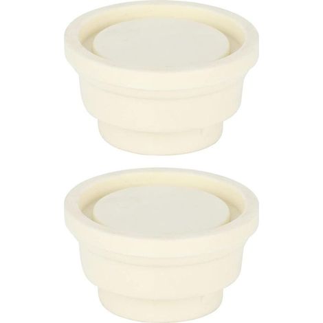 Tampon D'échelle De Piscine 2 Pièces Embouts D'échelle pour Piscine Creusée Ensemble De Pare-Chocs en Caoutchouc Blanc pour Échelles De Piscine, Pièces De Rechange Universelles (1/5)