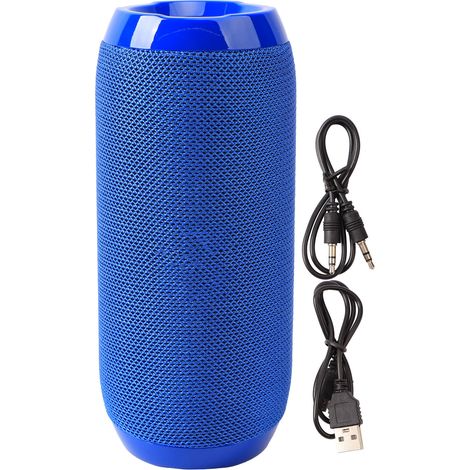Enceinte Bluetooth en tissu, caisson de basses étanche pour l'extérieur, double diaphragme, son haute qualité, portable, enceinte à fente pour carte. (1/5)