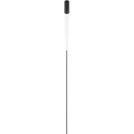 Suspension noire design – 1 barre verticale LED 415 cm SALEM (1/4)