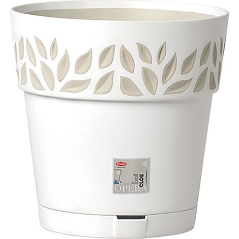 Vaso Tondo x H.25 Stefanplast Cloe Bianco Travertino Ø 25
