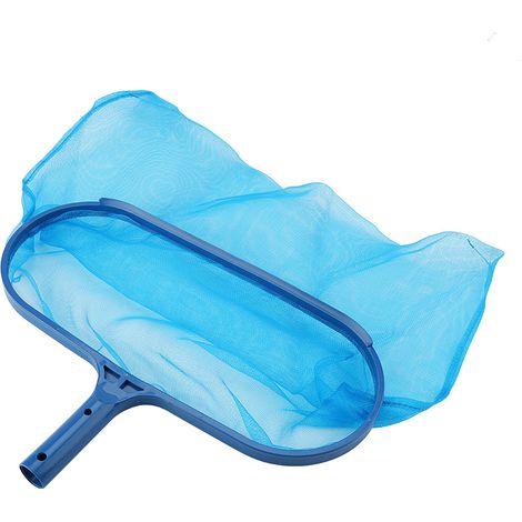[Epuisette pour Piscine] Épuisette en Filet Fine avec Perche Telescopique [ABS, Bleu] - Kit 3 Poles 102cm Max pour Débris, Nettoyage Piscine Profonde (1/5)