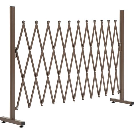Grille extensible de jardin en aluminium brun 35-300 cm, hauteur 103,5 cm (1/5)