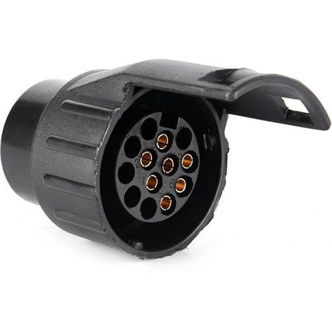 Adaptateur 7 Broches À 13 Broches, Connecteur De Remorque 12V, Barre De Remorquage, Adaptateur De Prise S Étanche, Accessoires De Voiture, Camion, Caravane (1/5)