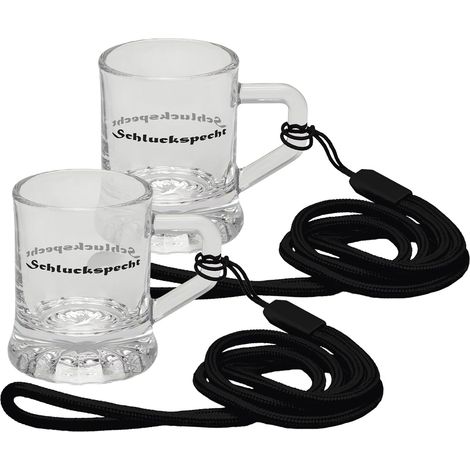 Lot de 2 verres à shot en forme de pic de gorge, 25 ml, verres à liqueur, fêtes, célébrations (1/3)