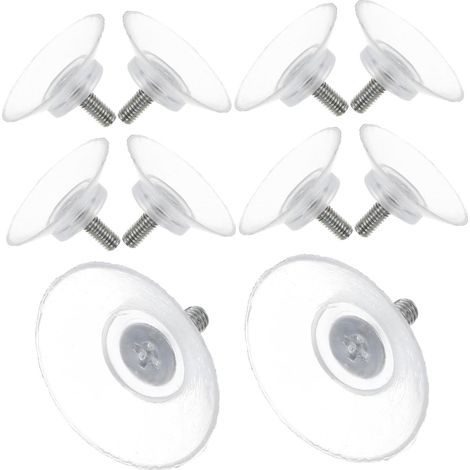 Lot de 10 Ventouses Transparentes pour Table en Verre Vis Fixation Stable en PVC Ventouses Robustes pour Plateau De Meuble en Verre Accessoire Polyvalent pour Mobiliers