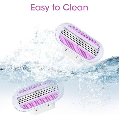 Rasoir Pour Femme Venus ComfortGlide Spa Breeze lot de 12, Rasoir Pour Femme 12 Recharges De Lames, Soin Flexibles Pour Un Rasage En Douceur Conçu Pour Corps Et Poils (Pink) (1/2)