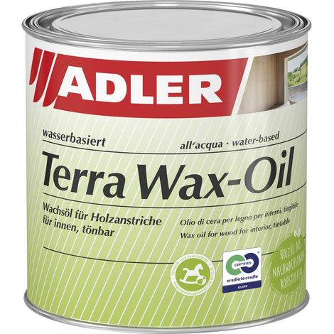 Adler Holzöl Innen Terra Wax Oil - Hartwachsöl zur Holzpflege im Innenraum, farblos 750ml (1/3)
