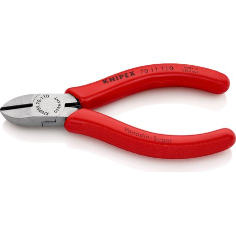 KNIPEX 70 11 110 Alicate de corte diagonal recubiertos de plástico Negro atramentado 110 mm (1/2)