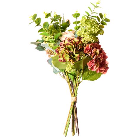 Ramo de flores artificiales arreglo floral preparado hecho a mano 60 cm rosa Minde