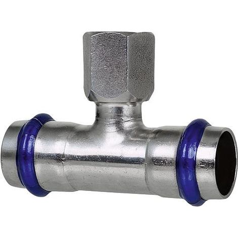 Raccord a sertir inox contour V, té femelle 28 mm x DN20 (3/4") x 28 mm (1/3)