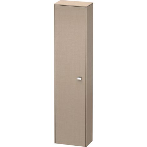 Armoire haute BRIOSO 1770x420x240mm Gris avec poignée en lin