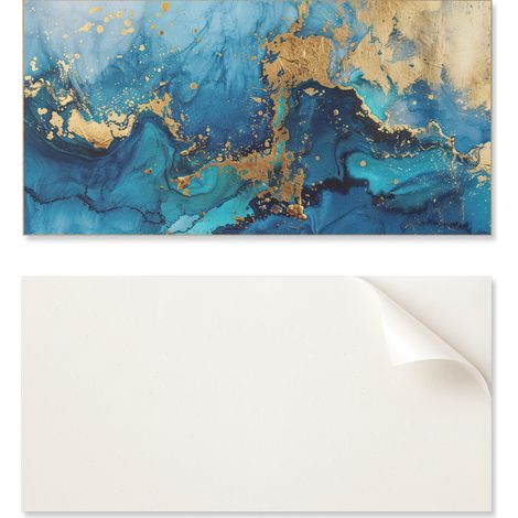 Panel decorativo de vinilo autoadhesivo con estampado abstracto de agua de 100x50 cm.