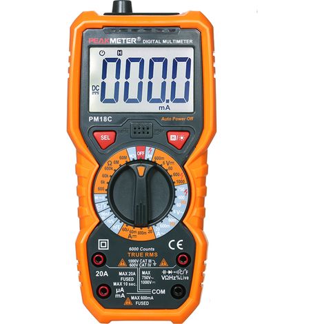 Il multimetro True RMS PM18C misura la tensione CA/CC