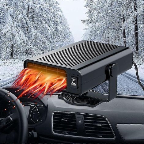 Chauffage de voiture 2 en 1 12 V 150 W portable avec désembuage et dégivrage rapides, rotation à 360°, prise allume-cigare, Guazhuni (1/5)