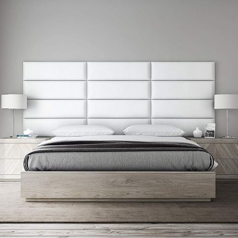 Panneau Tête De Lit Capitonnée Mural 91cm Tissu Beige (1/5)