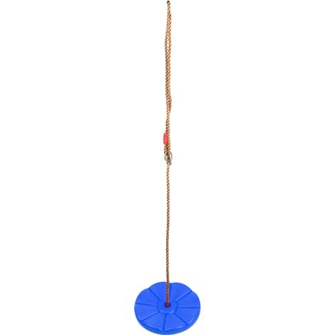 GARRYFIZH Balançoire corde d’escalade disque bleue – Équipement jeu enfant intérieur/extérieur (1/5)