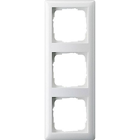 GIRA 3 scomparti Telaio di copertura System 55, Standard 55 Bianco puro lucido 021303 1 pz. (1/3)