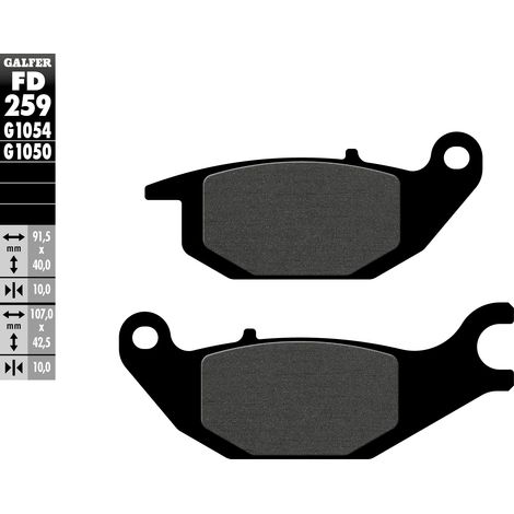 PASTILLAS DE FRENO GALFER KH343 HONDA CBR125 '04-'10, XL125V VARADERO '01- (TRASERA) SCOOTER SEMIMETÁLICAS