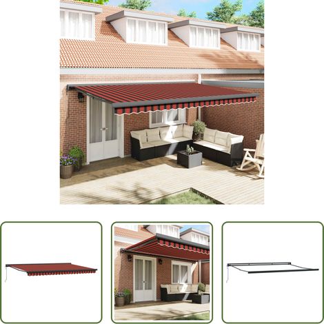 Schatten - Markise Orange und Braun 500 x 300 x 165 cm (1/5)