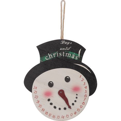 Willkommens-Türdekoration aus Pappelholz im Puppenstil, für Weihnachten (4 mm dick), leicht und einfach aufzuhängen. (1/5)