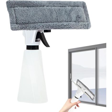 Raclette Nettoyeur De Vitres, Kit Complet Nettoyage Vitres avec Bouteille Vaporisateur, Équipement Multifonction pour Salle de Bain Porte Cuisine Carrelage Miroir Comptoir