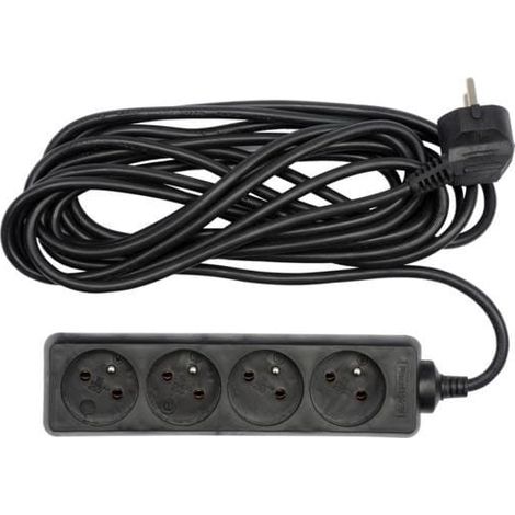 Cable de extensión Vorel negro U.4g5.0m /hogar