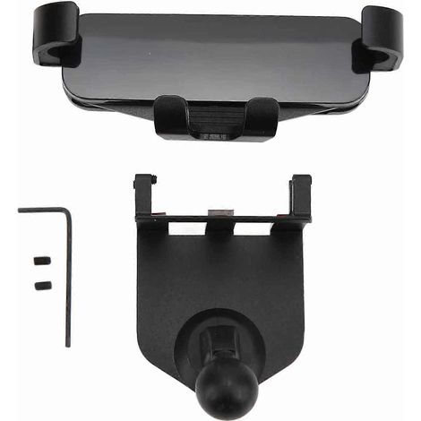 Support de téléphone de voiture en alliage d'aluminium noir, fixation sur grille d'aération, compatible avec Subaru BRZ 2012–2020