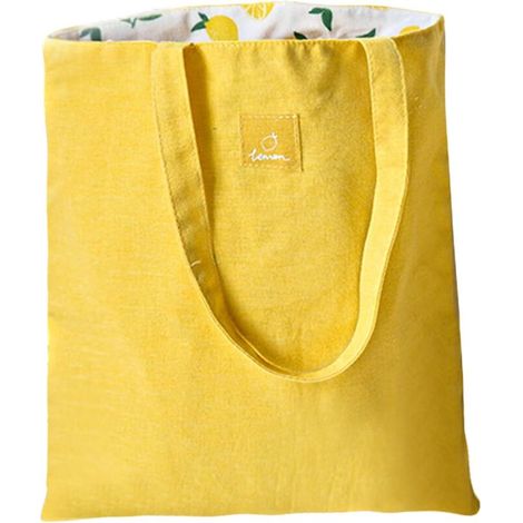 Wiederverwendbare, doppelseitige Tasche aus Baumwolle und Canvas, Schultertasche für Frauen, Kinder und Mädchen, umweltfreundlich und modisch (1/5)