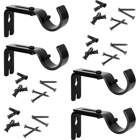 Jiajia AI, Support De Tringle à Rideau Supports De Tringle, 4PCS pour jardin, terrasse et extérieur (1/4)