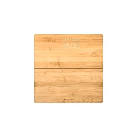 Soehnle Style Sense Bamboo Magic, digitale Holzwaage aus echtem Bambus, Waage mit unsichtbarem Display, gut lesbaare LED-Anzeige, Körperwaage für ein warmes Fußgefühl, Personenwaage bis zu 180 kg