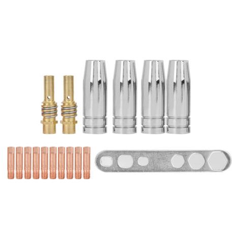 Accessoires de torche de soudage MB 15AK MIG, support de pointe de Contact, buse conique, bouclier, tasse 17 pièces, 17 pièces (1/5)