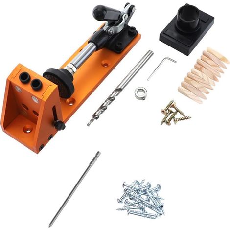 Outil de Perçage Biseauté pour le Travail Du Bois en Alliage D'Aluminium de 9,5 mm avec Base pour Aspirateur Localisateur de Trous de Perçage pour le Travail Du Bois Option B (1/5)