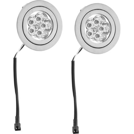 Pack of 2 Cool White Kitchen Cooker Hood LED Light Bulbs Replacement Cooker Hood Lighting Easy Installation Round Design for Kitchen (1/5)