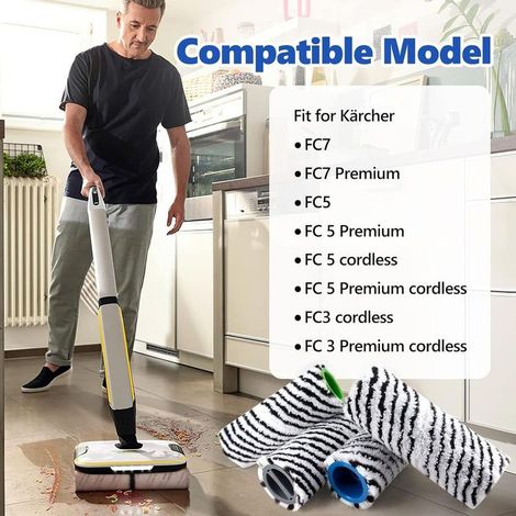 Steinfeilenbürste für Kärcher FC7, FC7 Premium, FC5, FC5 Premium, FC3, Akku-Bodenreinigungsmaschinen, Teilenummer 2.055-021.0, 2 Stück (1/5)