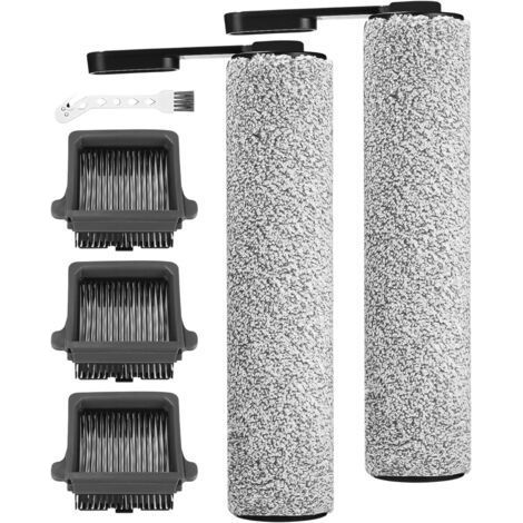 2 Rouleaux de Brosse - 3 Filtres HEPA - Accessoire Aspirateur - Nettoyage Sols Durs et Humides - Pour Tineco iFloor 5 Breeze Complete - Microfibre - Gris-Karteo (1/5)