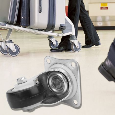 Roulette pivotante universelle en TPU de 5 cm (2 po) résistante à l'usure et flexible avec roulement 6001ZZ pour chariot à outils