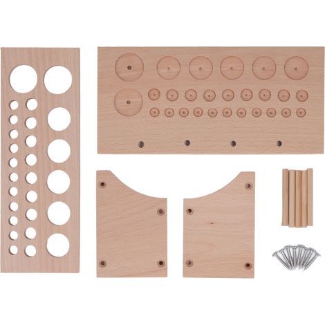 Porte-outils en cuir 3 grilles 98 trous support rangement pour artisanat et travail du cuir DIY (1/5)