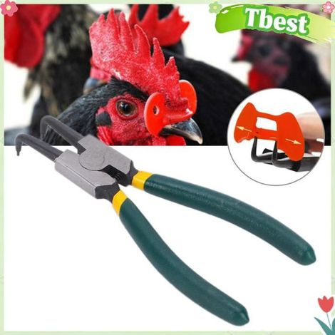 Tbest pince à oeil de poulet Outil de Blindage de Volaille, Pince à Lunettes de Poulet Anti-picage pour animalerie hygiene (1/5)