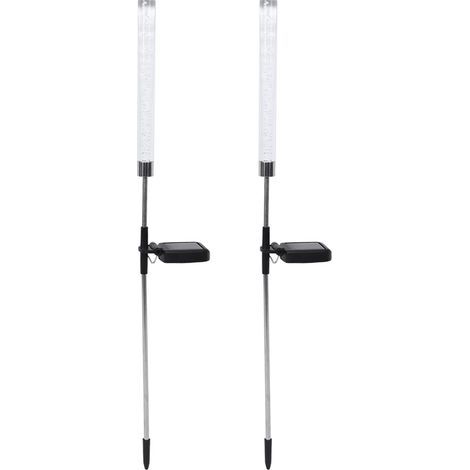 Rosvola Bulle lumineuse solaire d'extérieur LED colorée, 2 pièces, pour décoration de jardin, arrière-cour, allée (1/5)