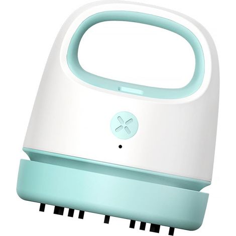 Aspirateur de Bureau Rechargeable USB, Mini Aspirateur Portable Bleu, Puissant Aspiration Silencieuse pour Poussière, Poils D’Animaux et Miettes, Nettoyeur de Table Multifonction (1/5)