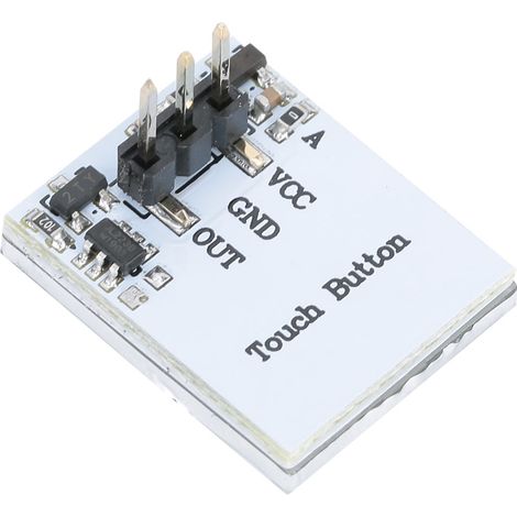 Lot de 2 modules interrupteur tactile capacitif anti-interférence HTTM 2.7V-6V, bouton vert pour bricolage électronique (1/5)