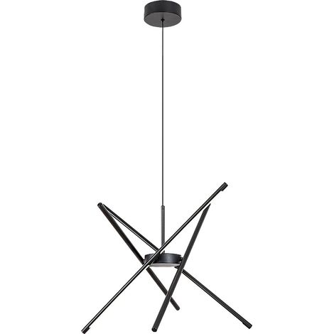 Lampadario LED Rabalux Henli2 nero 40W 3000K moderno Ø66 (1/5)