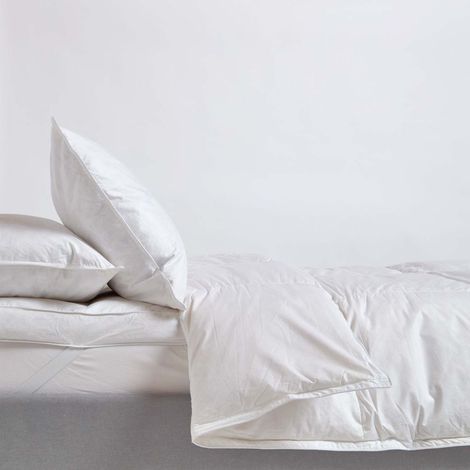 HOMESCAPES Luxury White Duck Down 4.5 Tog Single Size Summer Duvet