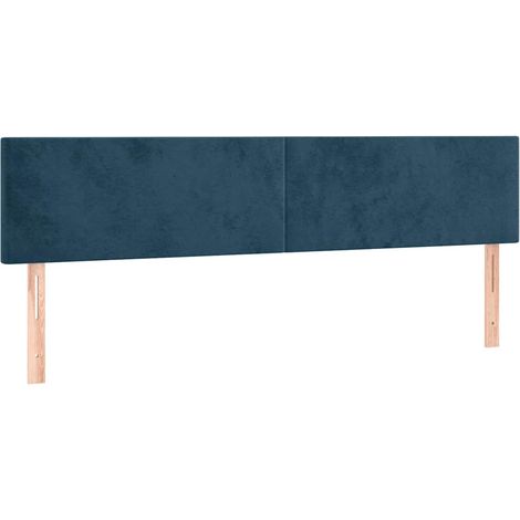Cabeceros terciopelo azul oscuro 180x5x78/88 cm vidaXL (1/5)