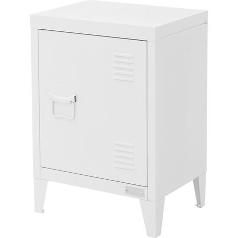 ML-Design Classificatore Industriale 40x30x57,5 cm Bianco in Acciaio Schedario da Ufficio a 4 Gambe Armadio per Archiviazione Mobile in Metallo Armadietto per File Mobiletto Portadocumenti Multiuso