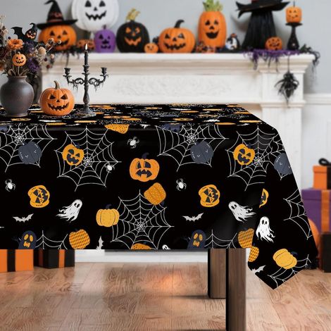 Halloween Tischdecke Geister & Kürbisse 152x213 cm Rechteckig Polyester