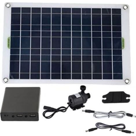 Pompe solaire 20W 12V pour bassin/jardin hydroponique (silencieuse)